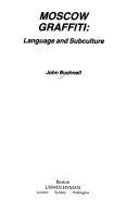 Moscow Graffiti book cover