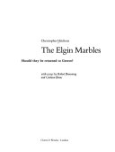 The Elgin Marbles book cover