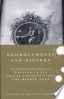 Egodocuments and History book cover