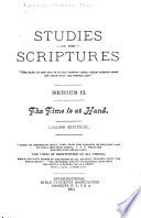 Studies in the Scriptures ... book cover