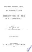 An Introduction to the Literature of the Old Testament book cover
