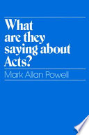 What are They Saying about Acts? book cover