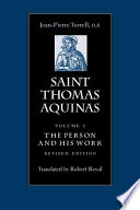 Saint Thomas Aquinas: The person and his work book cover