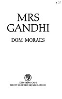 Mrs. Gandhi book cover