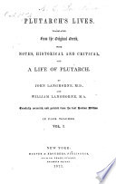 Plutarch's Lives Translated from the Original Greek book cover