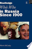 Who's who in Russia Since 1900 book cover