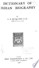 Dictionary of Indian Biography book cover