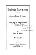 Business Barometers Used in the Accumulation of Money book cover