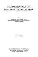 Fundamentals of Business Organization book cover