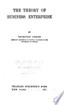 The Theory of Business Enterprise book cover