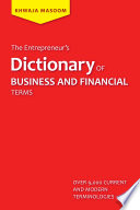 The Entrepreneur's Dictionary of Business and Financial Terms book cover
