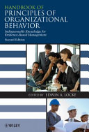 Handbook of Principles of Organizational Behavior book cover