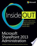 Microsoft SharePoint 2013 Administration Inside Out book cover