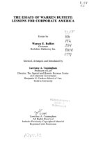 The Essays of Warren Buffett book cover