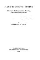 Hand-to-mouth Buying book cover