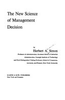 The New Science of Management Decision book cover