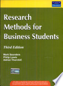 Research Methods for Business Students book cover