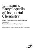Ullmann's Encyclopedia of Industrial Chemistry book cover