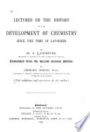 Lectures on the History of the Development of Chemistry Since the Time of Lavoisier book cover