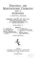 Industrial and Manufacturing Chemistry book cover