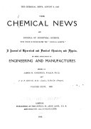 Chemical News and Journal of Industrial Science book cover