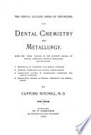 Dental Chemistry and Metallurgy book cover
