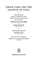 Child Care and the Growth of Love book cover