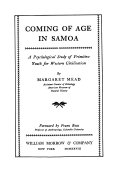Coming of Age in Samoa book cover