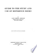 Guide to the Study and Use of Reference Books book cover
