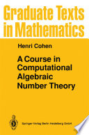A Course in Computational Algebraic Number Theory book cover