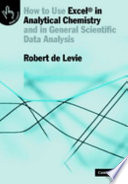 How to Use Excel® in Analytical Chemistry book cover