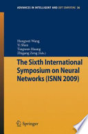 The Sixth International Symposium on Neural Networks (ISNN 2009) book cover