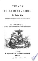 Things to be Remembered in Daily Life book cover
