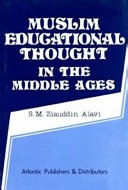 Muslim Educational Thought in the Middle Ages book cover