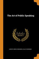 The Art of Public Speaking book cover