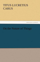 On the Nature of Things book cover