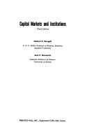 Capital Markets and Institutions book cover