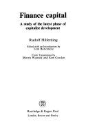 Finance Capital book cover