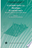 Contributions to Modern Econometrics book cover
