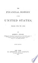 The Financial History of the United States, from 1789 to 1860 book cover