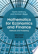 Mathematics for Economics and Finance book cover