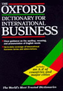 The Oxford Dictionary for International Business book cover