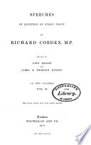 Speeches on Questions of Public Policy book cover