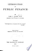 Introduction to Public Finance book cover