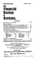 The Financial Review of Reviews book cover