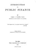 Introduction to Public Finance book cover