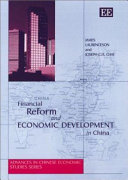 Financial Reform and Economic Development in China book cover