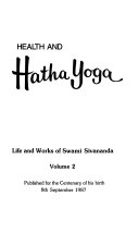 Health and Hatha Yoga book cover