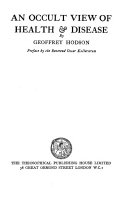 An Occult View of Health & Disease book cover
