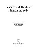 Research Methods in Physical Activity book cover
